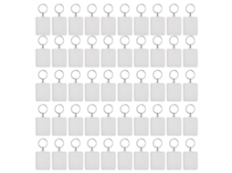 50pcs Photo Frame Keyring Rectangular Transparent Key Ring Chain Keychain Picture Holder Pendant LAXISCREED