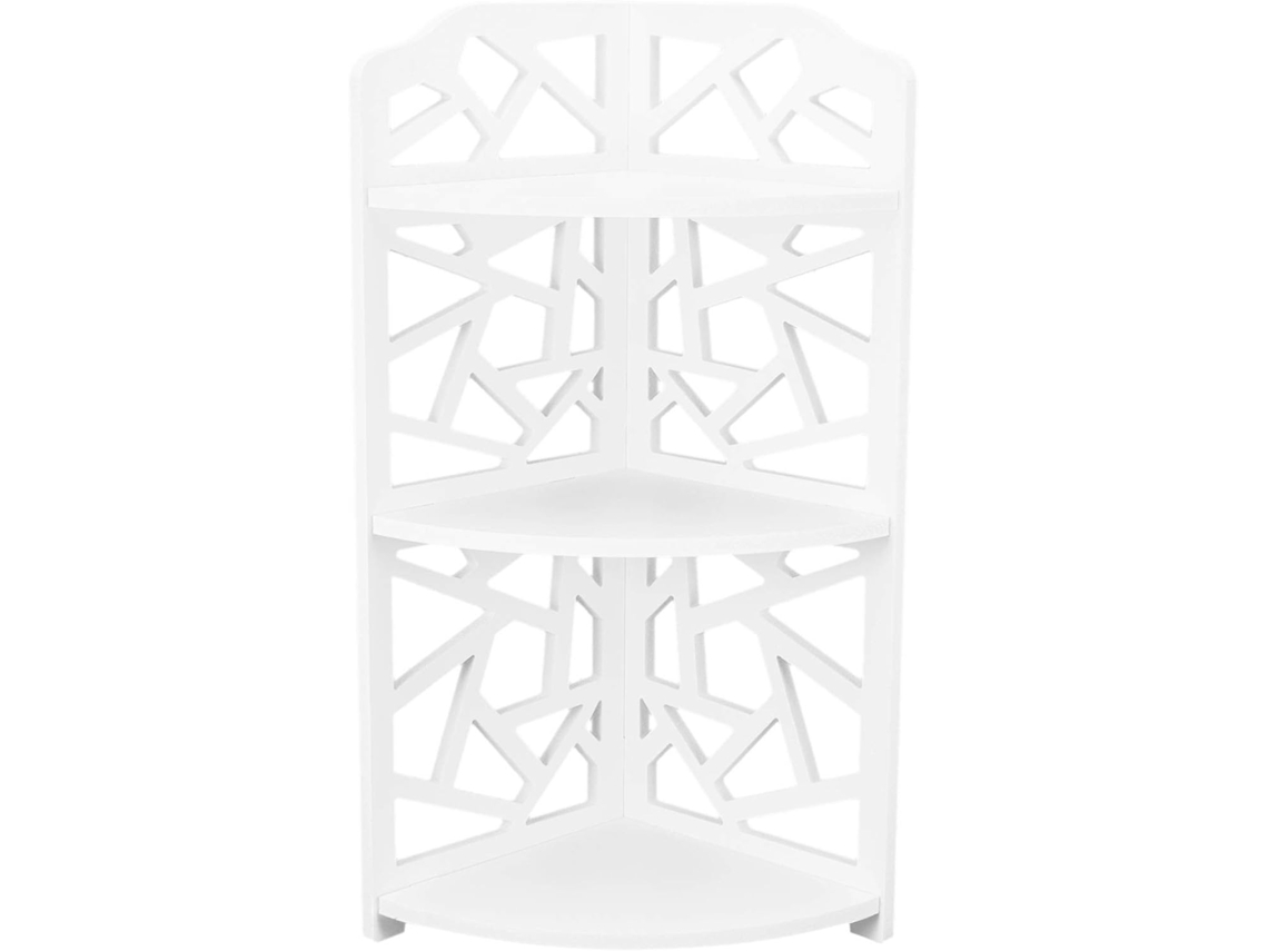 Prateleira De Canto 3 Níveis, Suporte Para Plantas De Canto Pequeno Banheiro, Ideal Para Espaços Reduzidos, Com Suporte