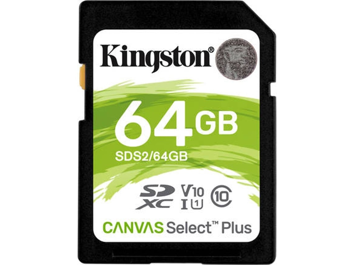 Cartão de Memória KINGSTON 64GB SD Canvas Select Plus 100R C10 UHS-I U1 V10 (Outlet Caixa Aberta)