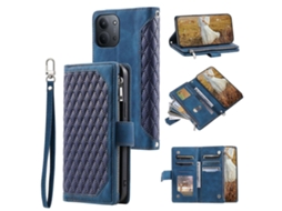 Capa Tipo Carteira Tkdaddy Para Xiaomi Redmi 15c 5g (ue) (173 Mm) / 15c 4g (ue) (173 Mm) Com Costura Em Losango E Couro Sintético, Com Alça De Pulso,