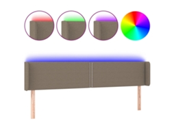 Cabeceira de Cama com Luzes Led Cinza acastanhado MAISON EXCLUSIVE (183x16x78 cm)