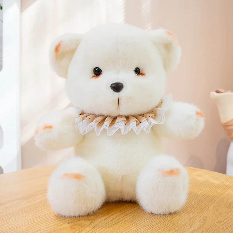 Urso Marrom de 30 Cm Lindo Brinquedo de Pelúcia de Coelho com Maquiagem Esfumada nos Olhos, um Presente Divertido. MDUG