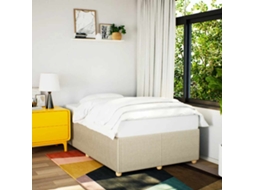 Vidaxl Estrutura De Cama Sem Colchão 120x200 Cm Tecido Cor Creme