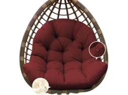 Almofada Impermeável para Cadeira de Exterior em Forma de Ovo Dimensões: 47x33x7 Polegadas Vermelho PANOONA