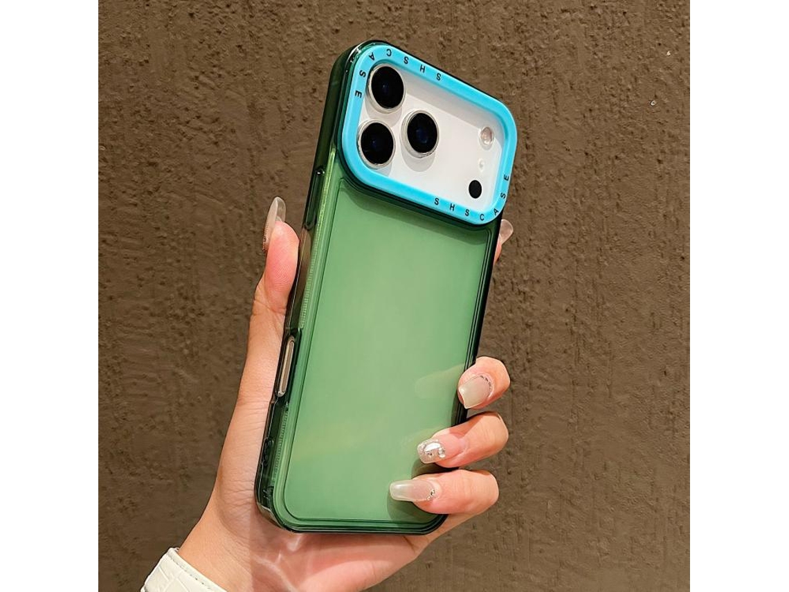 Capa Para Iphone 17 Pro Com Contraste De Cores E Tpu Transparente.