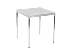 Mesa apilable 70x70 cm aluminio blanca 4026/1