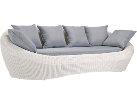 Sofá de Jardim Whiteheaven MYLIA (Marfim - Resina - 101x201x66 cm)