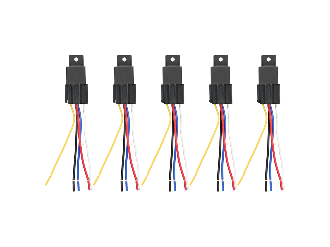 5pcs Relé Intermitente Universal Led 12v 40a 5 Vias À Prova D'água Controlador Luzes