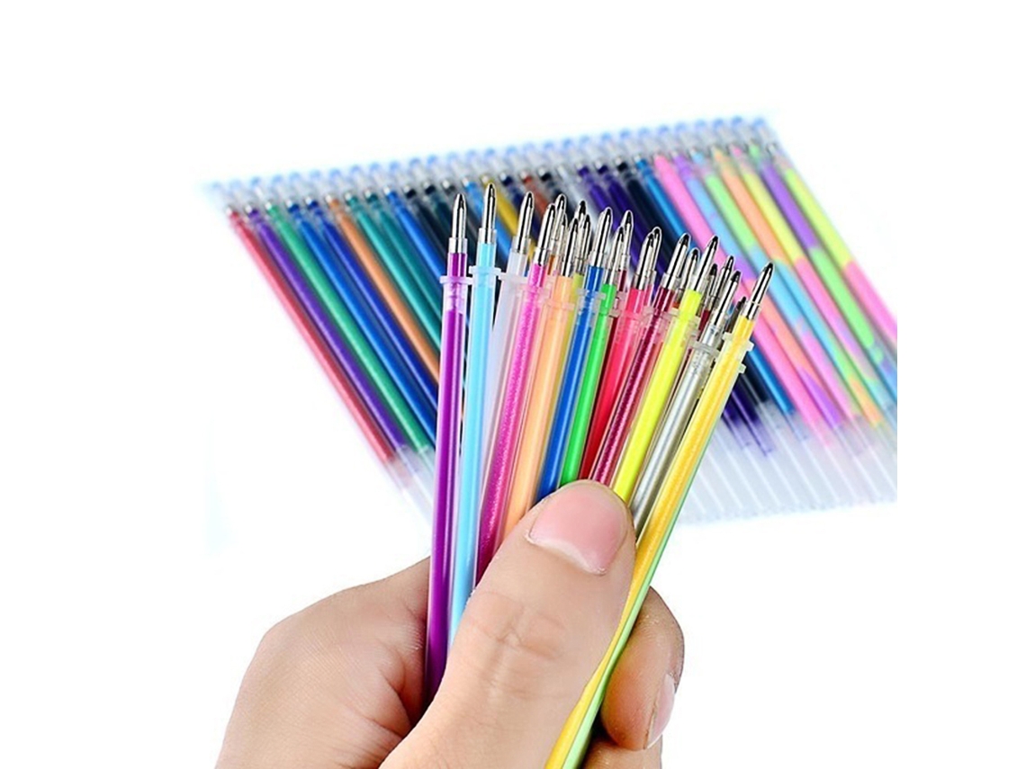 Recargas De Canetas Coloridas Neon Glitter Pastel Para Estudantes Materiais De Escritório