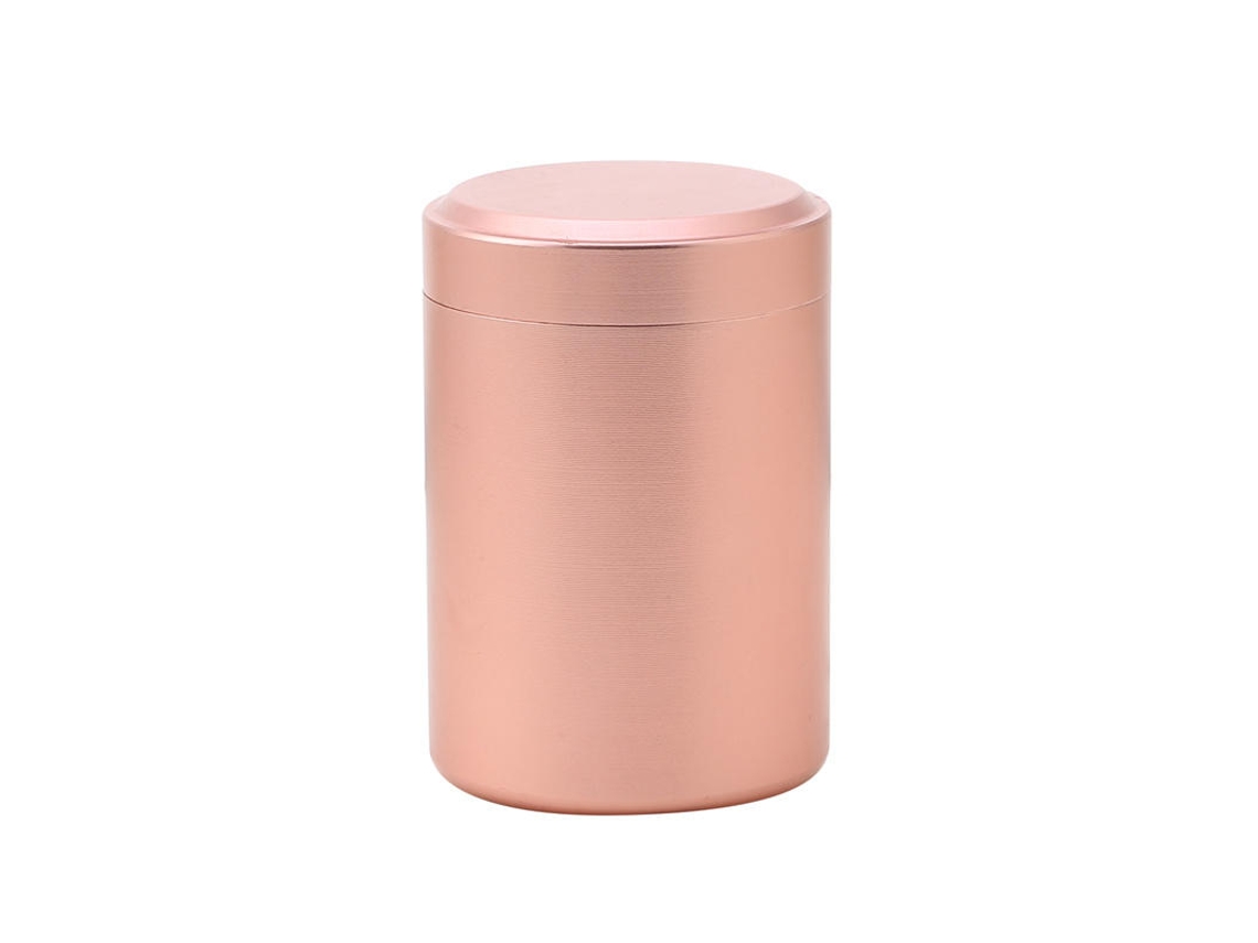 Mini Caixa de Chá de Metal, Recipiente Pequeno e Portátil MDUG (2 Peças em Ouro Rosa)