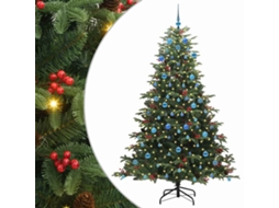Árvore De Natal Artificial Com Luzes Led Vidaxl Verde Pvc (210 Cm)