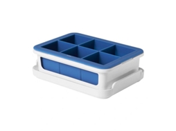 Bandeja de gelo grande Slowmoose com tampa de silicone, comporta 6 cubos de gelo grandes
