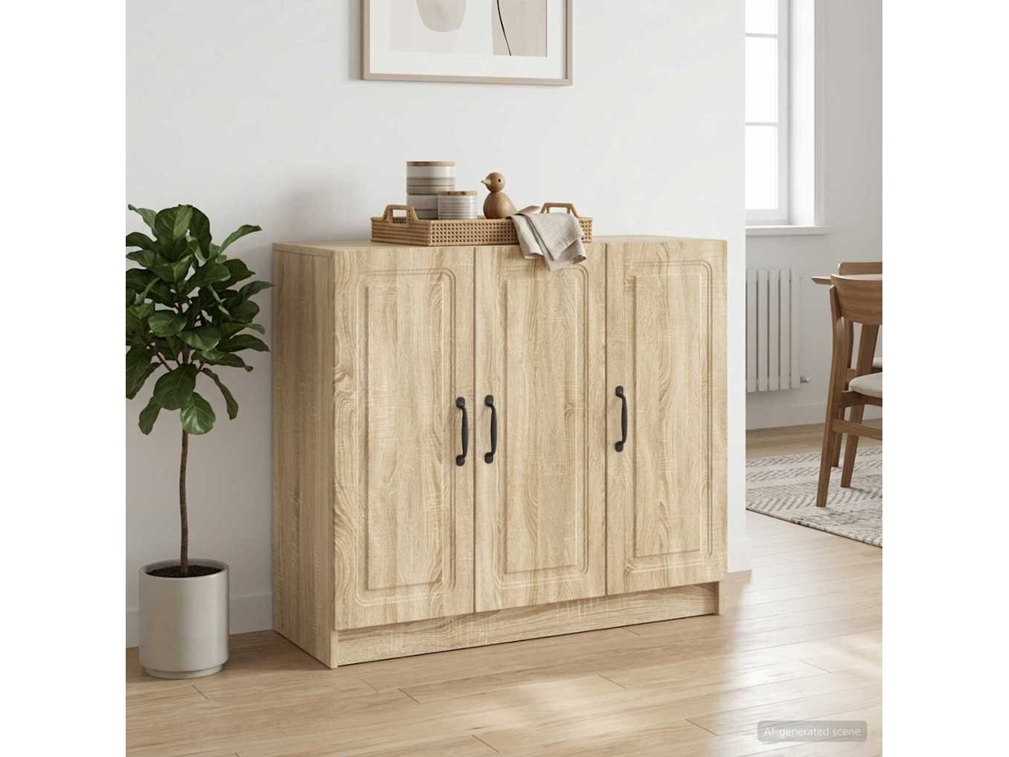 Vidaxl Buffet Carvalho Sonoma 89 X 34,5 X 77 Cm Derivados De Madeira
