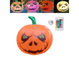 Rebe-calabaza Hinchable De Halloween Con Luces Led Integradas 16 Pulgadas Decoración Exterior Jardín Césped Para Fiesta De Halloween