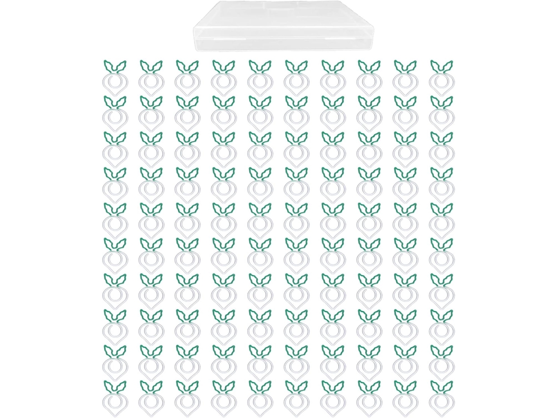 Clips de papel Omabeta com formatos divertidos, clipes de metal para facilitar a organização da mesa, 100 unidades.