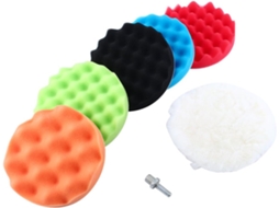 Kit De Boinas Para Polimento Automotivo, Conjunto Com 7 Esponja E Lã,