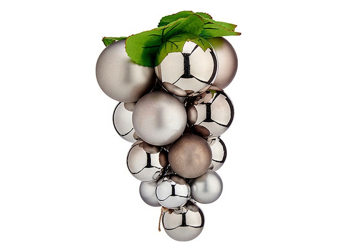 Bolas de Natal KRIST Pequeno Uvas Prateado Plástico