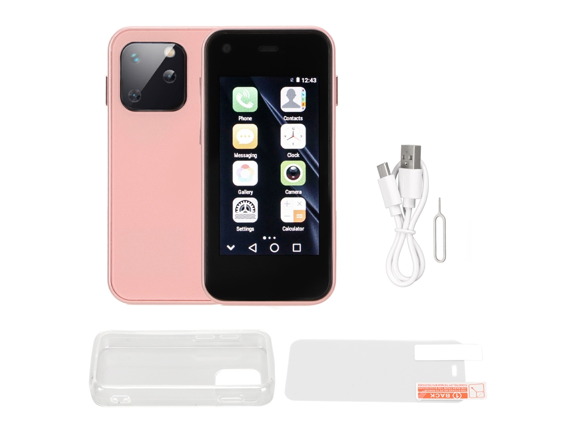 Mali smartphone Mini Tela Hd 2.5 Polegadas Leve 1gb Ram 8gb Rom Rosa para Trabalho
