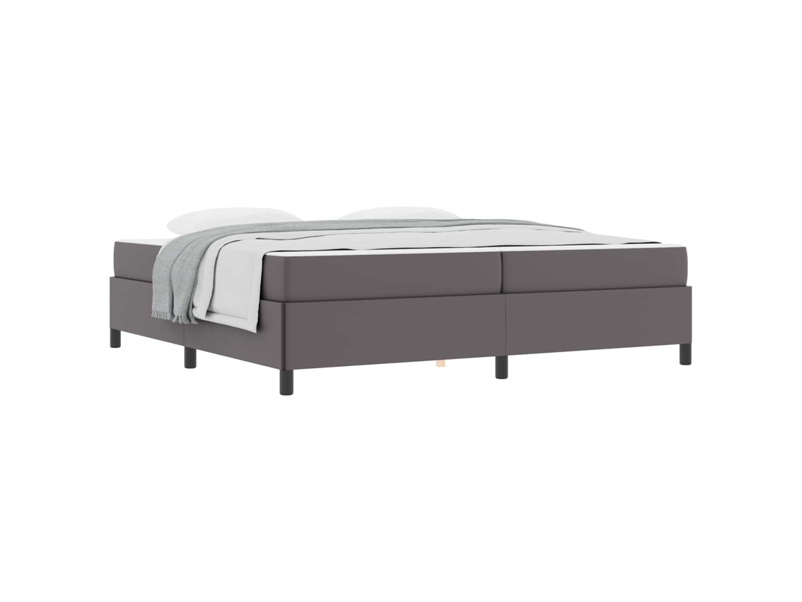 Maison Exclusive - Estrutura Da Cama Com Colchão Cinzeto 200 X 200 Cm Tecido