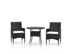 Garden Dining Set, Garden Dining Sets Vidaxl Preto Rattan / Vime (n/a)