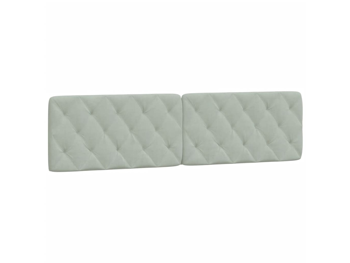 Almofada de cabeça 200 cm Veludo Cinzento light MAISON EXCLUSIVE