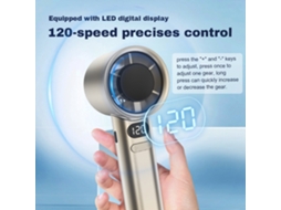 Ventilador Portátil Usb Recarregável com Display Digital Alta Velocidade S/MARCA