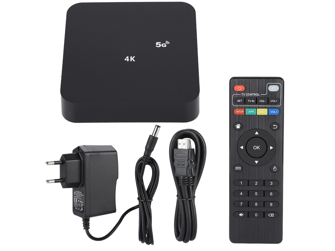 Caixa De Tv Inteligente Wifi Set-top Box Hdmi Media Player Para Mxq-pro-h3-1+8g 110-240v