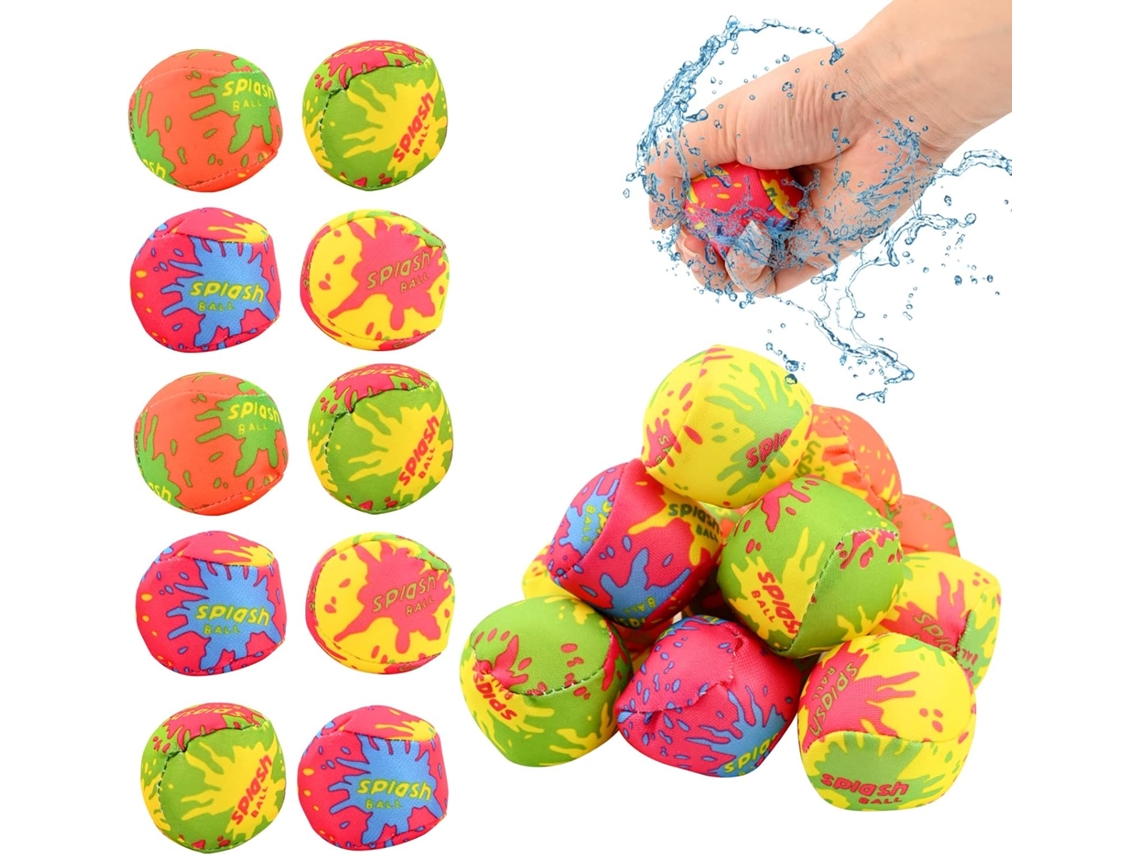 24 Bolas De Água Reutilizáveis, Brinquedos Para Crianças E Adultos, Bolas Para Espirrar Água, Bolas De Algodão Macio Para Malabarismo, Bombas De Água