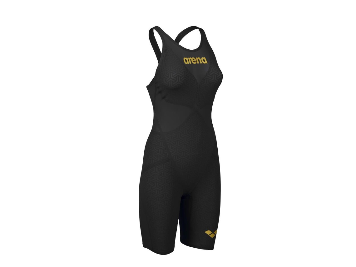 Fato de Banho de Mulher para Natação ARENA Powerskin Glide Cb Carbono Dourado (28)