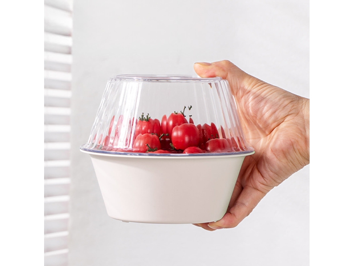 Tigela De Limpeza De Frutas Com Escorredor E Filtro - Cesto Multifuncional Para Lavagem De Vegetais E Cozinha