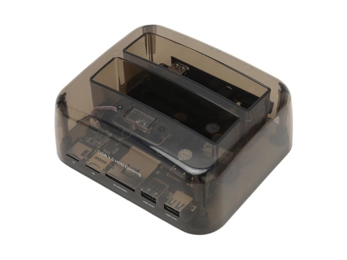 HURRISE Estação de Acoplamento para Disco Rígido Externo Usb 3.0 Ide Dual Bay 20 Tb 6 Gbps 2.5/3.5 Hdd Ssd Ide