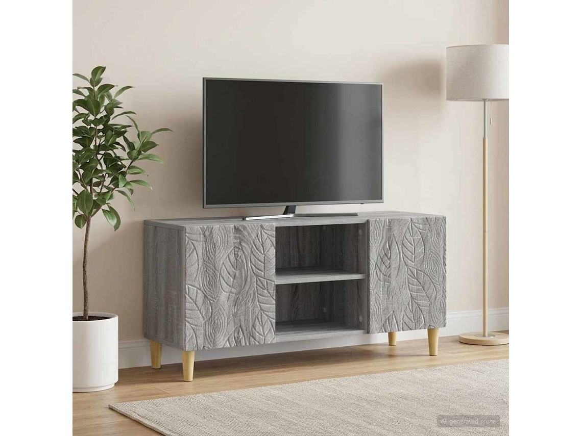 Vidaxl Gabinete Para Tv 102 X 34,5 X 50 Cm Sonoma Cinzento