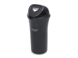 Mini Lixeira Portátil Para Carro Com Tampa À Prova D'água, Plástico Preto.