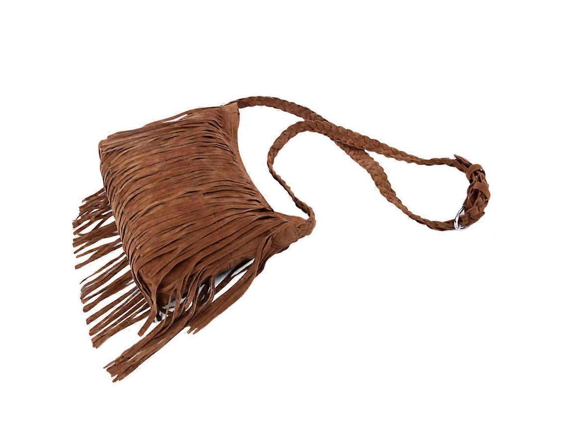 Bolsa Transversal Com Franjas, Estilo Ocidental, Elegante--