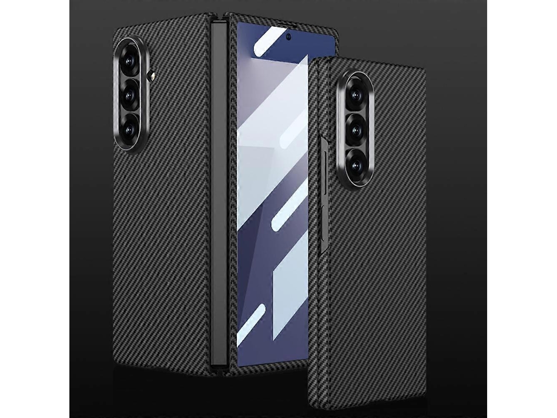Capa Gkk Integrada Ultrafina Com Textura De Fibra De Carbono Para Samsung Galaxy Z Fold7 5g