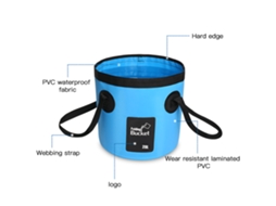 Mali balde de Água Impermeável Plegável 12l/20l para Camping Pesca Lazer Outdoor com Alça Leve e Resistente