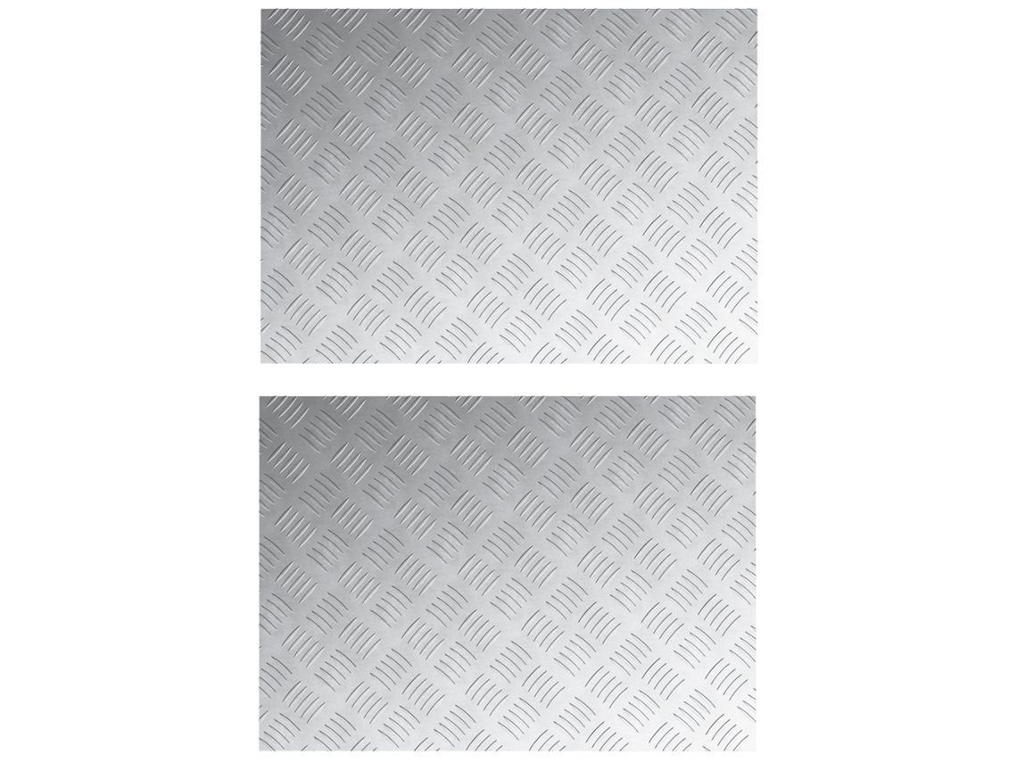 Conjunto 2 Degraus De Escada Vidaxl Prateado Alumínio (70 X 50 Cm)