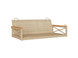Banco Baloiço VIDAXL Vime Pe Bege 109X62X40 Cm
