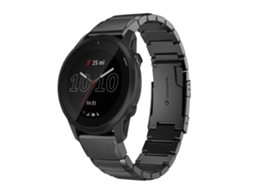 Bracelete de Smartwatch para Garmin Forerunner 945 22mm de aço inoxidável com concha de tartaruga (preta)