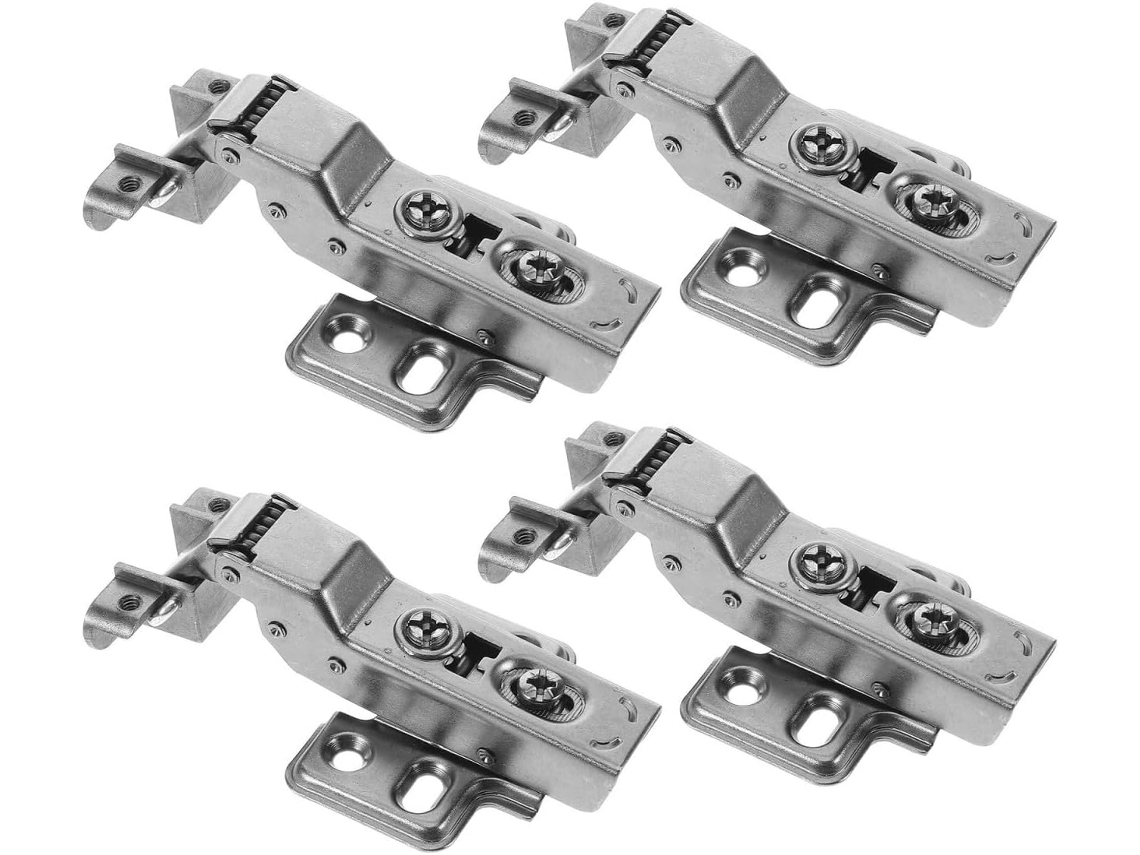 Dobradiças Didiseaon Para Armários, Prateadas, Com Amortecimento Hidráulico, Design Silencioso, Conjunto De 4 Peças, Em