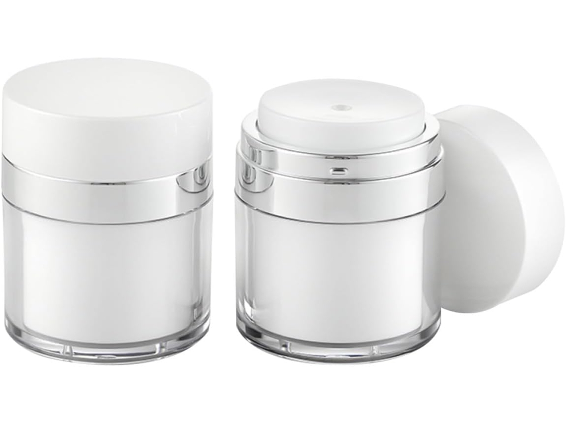 Conjunto De 2 Potes De Creme Portáteis, Recarregáveis E À Prova