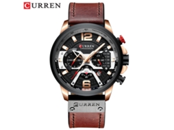Relógio Masculino Casual, Estilo Mecânico, Esqueletizado, Quartzo, Pulseira de Aço, Luminoso MDUG (preto)