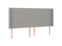 Cabeceira de cama MAISON EXCLUSIVE com tecido Abas Light Cinzento (203x16x118 cm)
