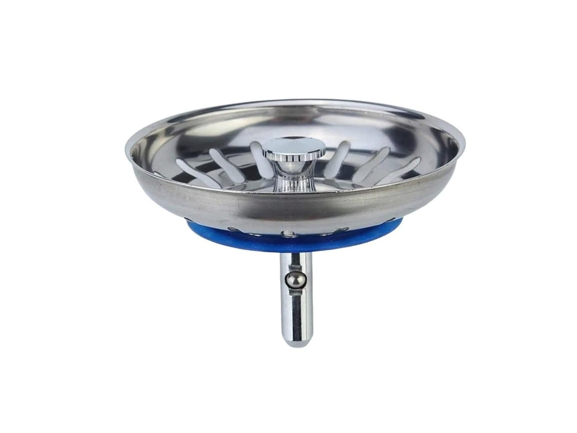 Ralo De Pia Com Trava Ajustável, Ralo De Pia Universal, Cesto Escorredor Removível, Aço Inoxidável, Próprio Para Lava, Louças(80 Mm)