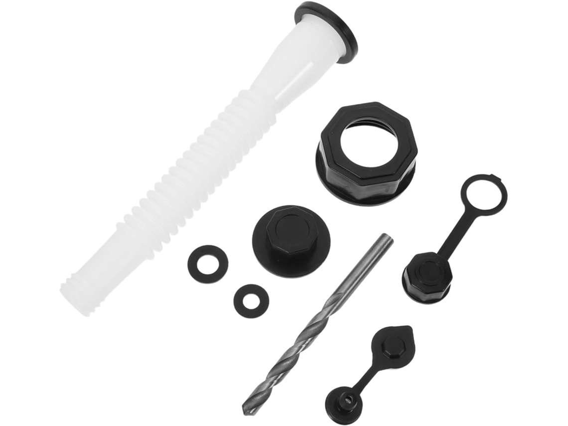 Kit De Tanque Combustível 5 Peças Com Bico Flexível E Resistente Às Intempéries Tampa Rosca...