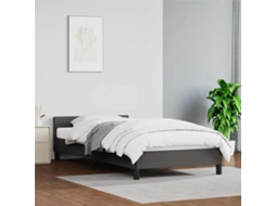 Vidaxl Estrutura Cama C/ Cabeceira Sem Colchão 80x200 Cm Cinzento