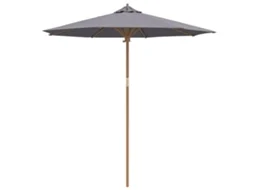 Conjunto 1 Guarda-sol De Jardim Vidaxl Cinzento Bambu (ø 240 X 260 Cm)