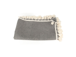 Ronjoe-toalha De Mesa Retangular De Poliéster Com Renda E Borlas Decorativa Cinza 140x180cm