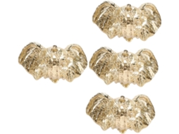 Conjunto De 4 Puxadores Decorativos Em Latão Com Cabeça De Elefante Para Móveis.