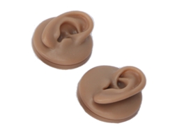 Modelo De Ouvido De Silicone Simulado (tom De Pele Escuro, Macio E Flexível) Eoocoo
